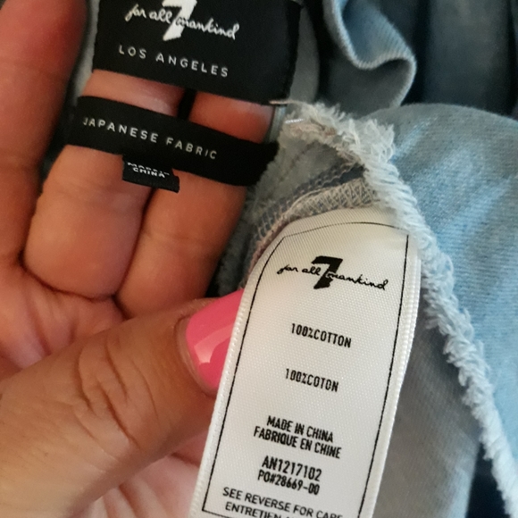 💙 7 FAM Off the Shoulder Denim/Chambray Dress - Picture 5 of 11